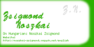 zsigmond noszkai business card